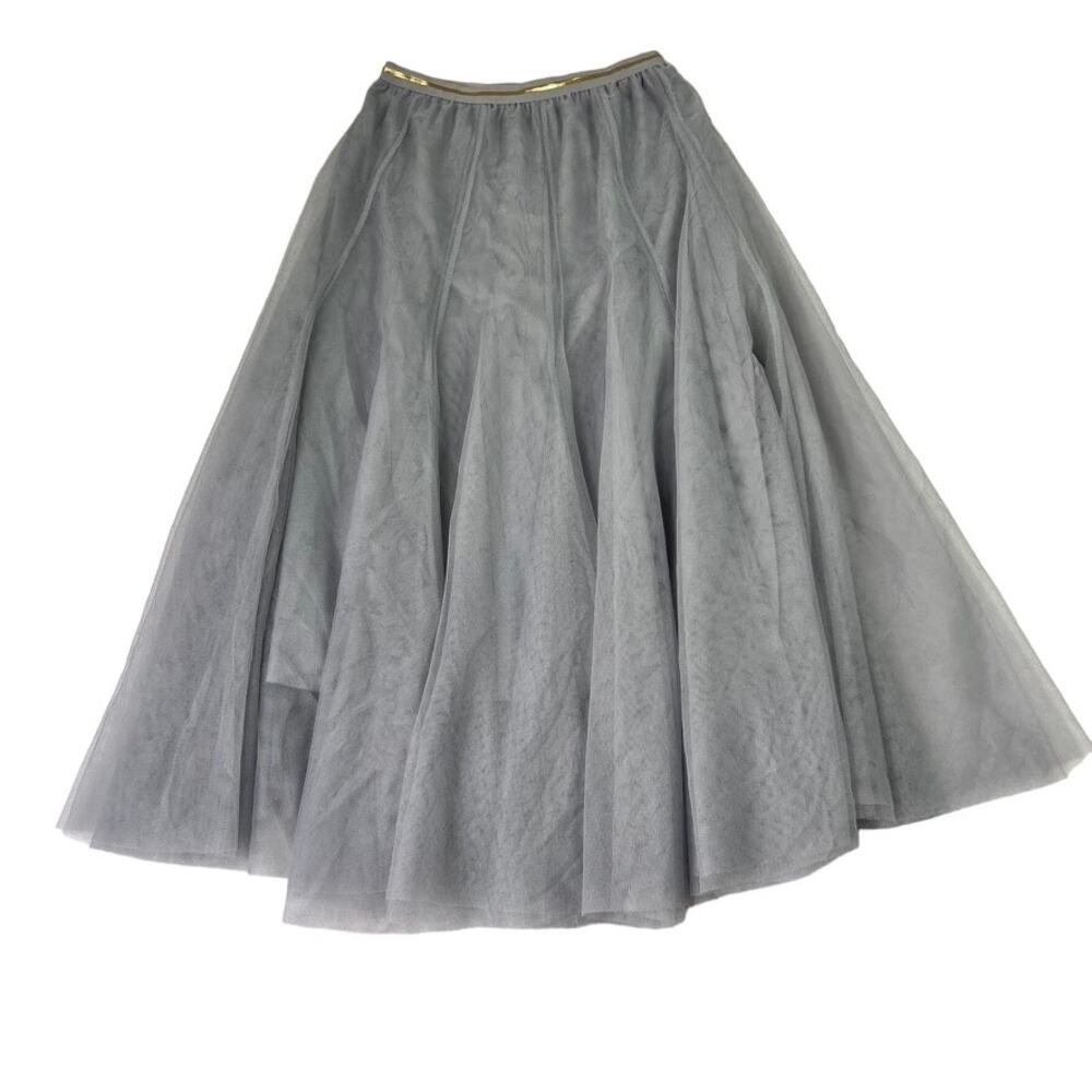 Skirt Womens Tulle Pleated High Waist Holiday Fishtail Patchwork Skirt Lined - Picture 5 of 10